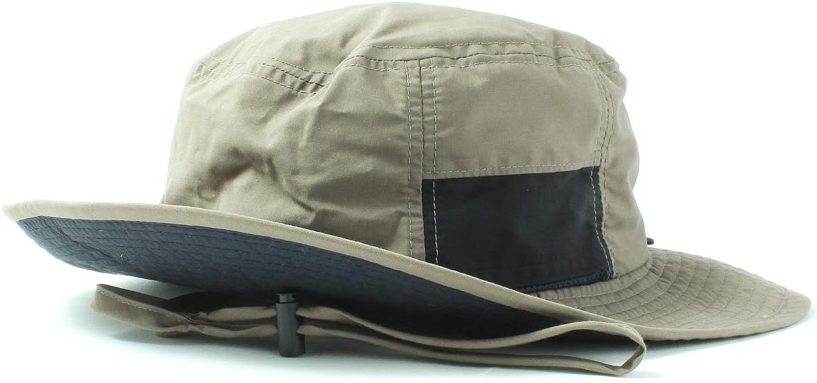 [ベーシクエンチ] サファリハット Teflon Safari Hat 撥水 手洗い UVカット 99.9% UPF50+ 日除け あご紐 洗える 雨の日 帽子 レディース メンズ フリーサイズ キッズサイズ ビッグサイズ